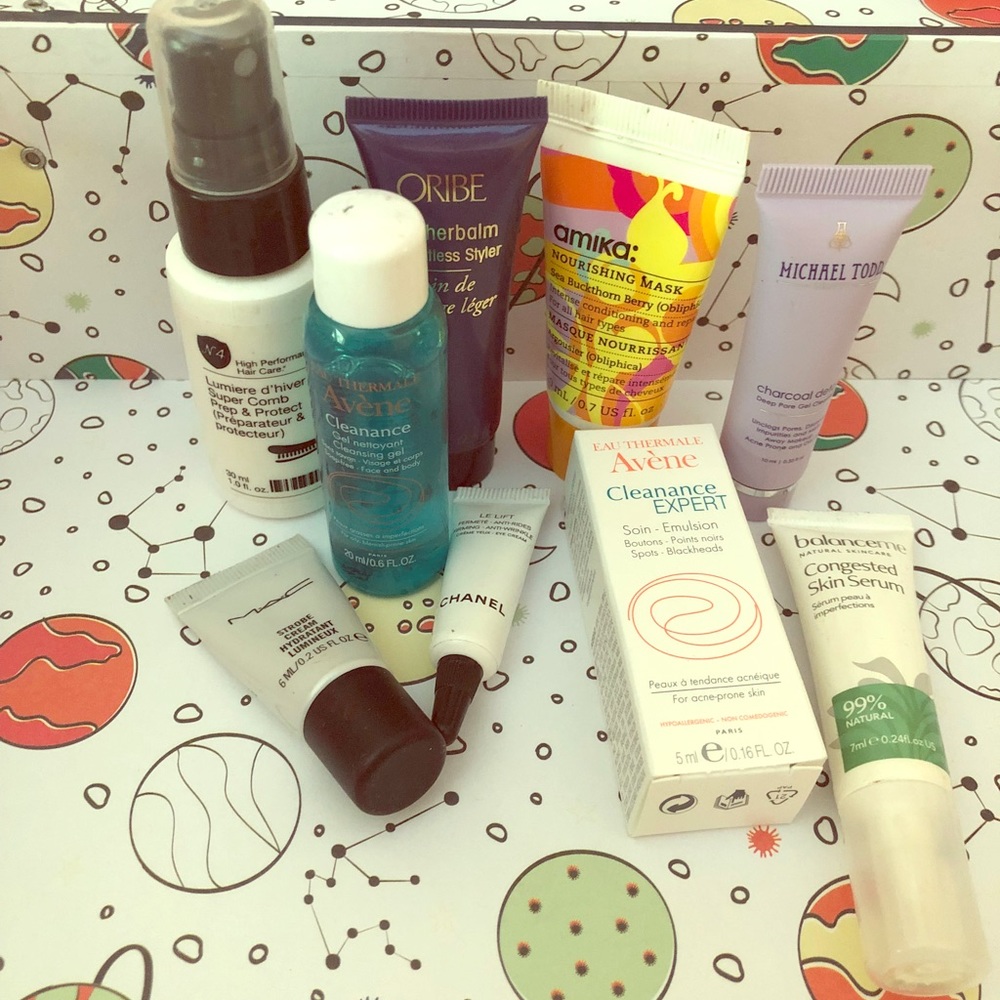 Deluxe Hair, Make up, Skin care Sample Set